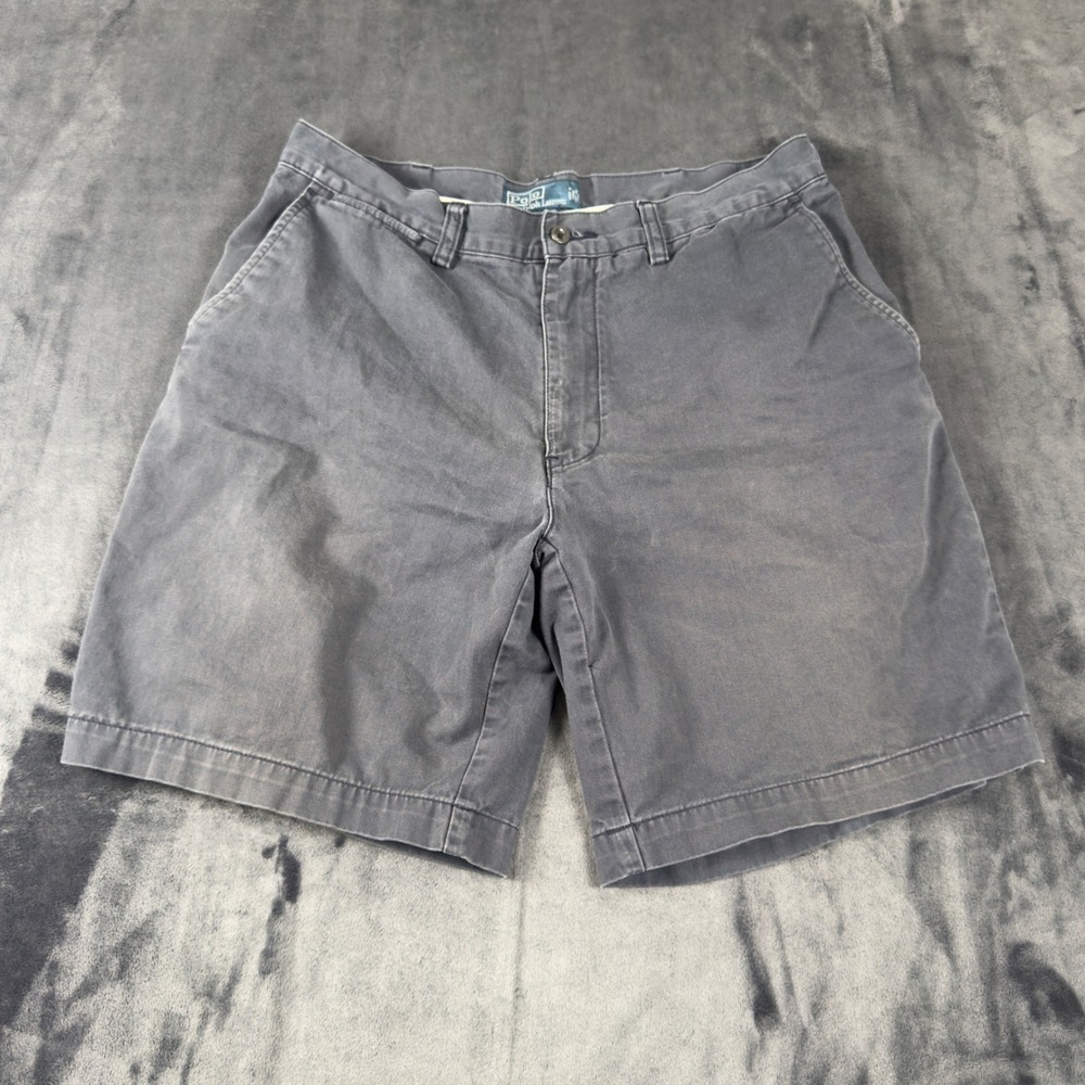 Polo Ralph Lauren Prospect Short Mens 34 Gray Cotton Chino Twill Casual 3964